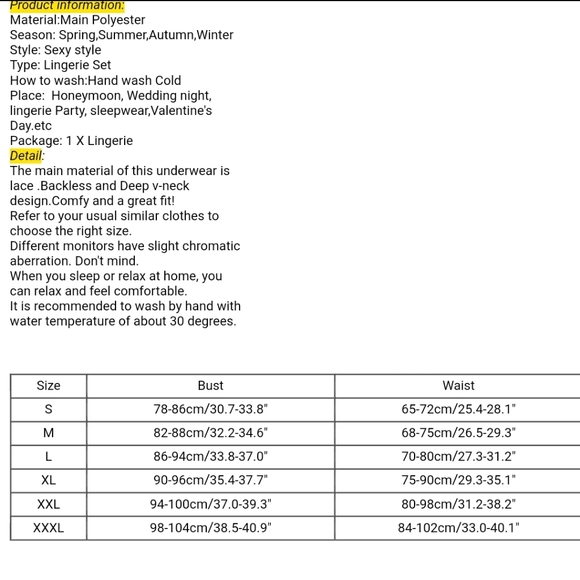 LAST ONE Lace Deep V-Neck Teddy Halter Lingerie sz Large - Picture 3 of 3